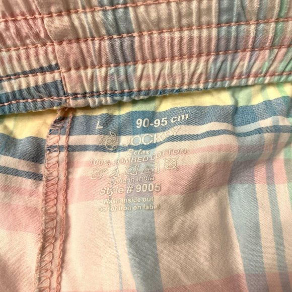 Vintage Jockey Button Fly Pastel Plaid Shorts Lg. - Picture 9 of 9